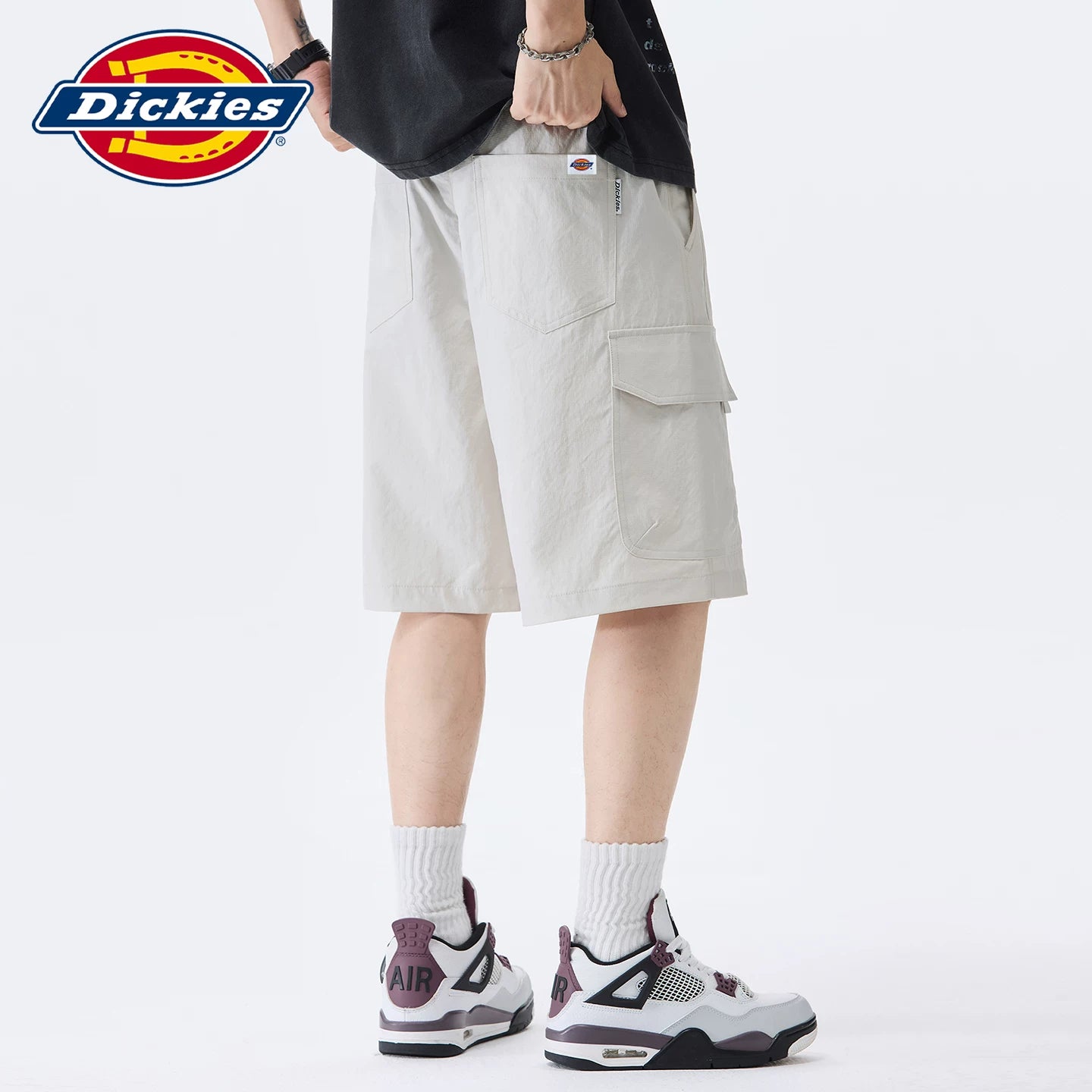 Dickies Emperor Cool Suitable American Summer Casual Multi Pocket Men's Drawstring Thin Loose Straight Leg Shorts Y