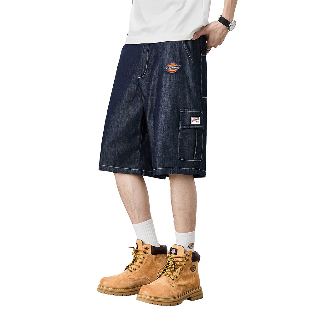 Diesel Dickies loose denim shorts suitable for men's summer thin American workwear five quarter pants M