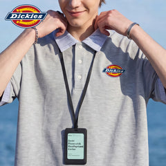 Dickies Emperor Cool Suitable Stripe Splicing Collar Short Sleeve Polo Top Men's Summer Loose Half Sleeve T-shirt M