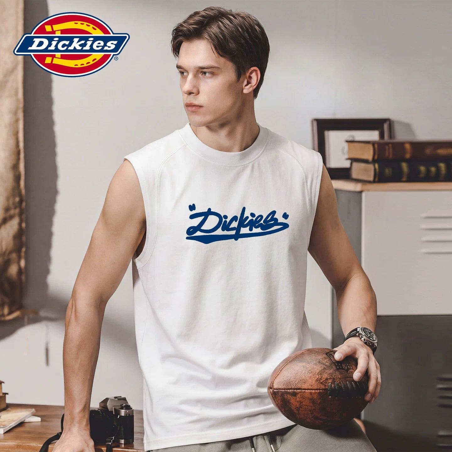 Dickies Emperor Cool Suitable American Printed Letter Short sleeved Tank Top Summer Sleeveless Men's Thin Basic Top Y