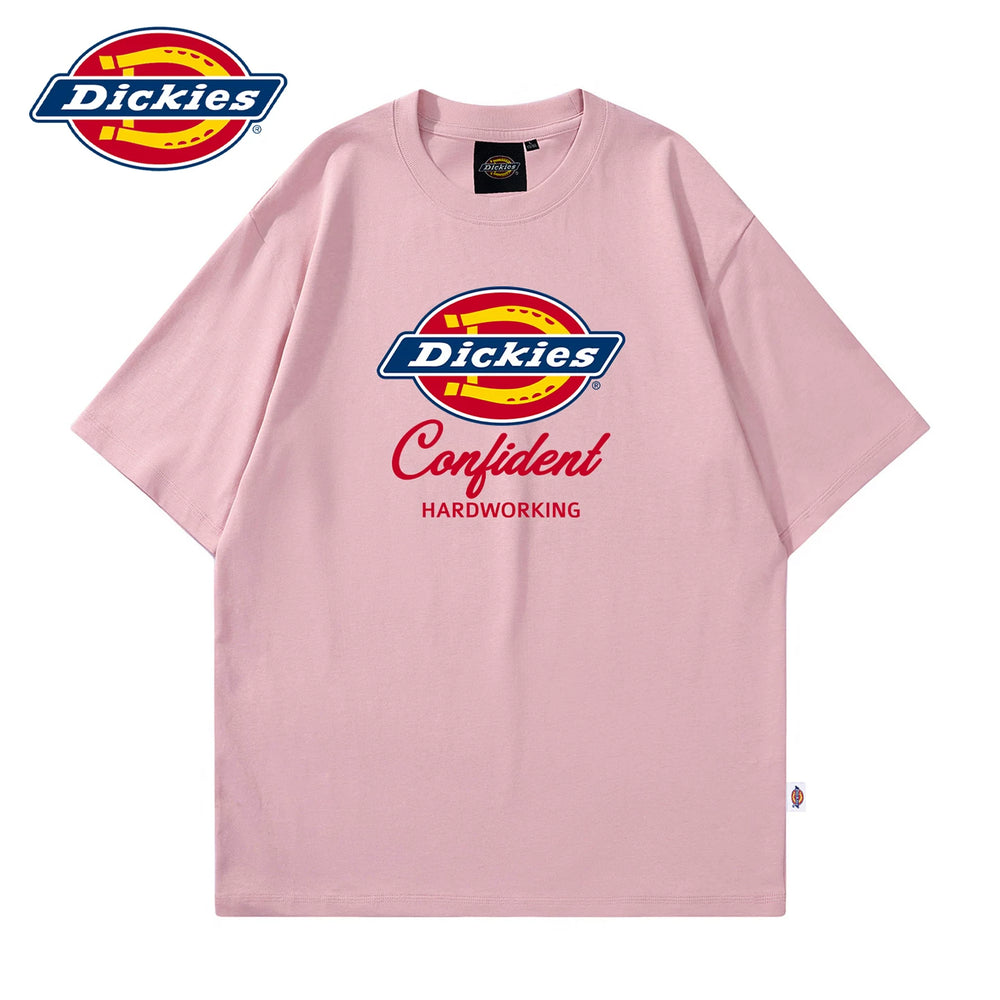 Dickies Cool Summer Thin Short Sleeve T-shirt Couple's Letter Printed Half Sleeve Loose Round Neck Top Y