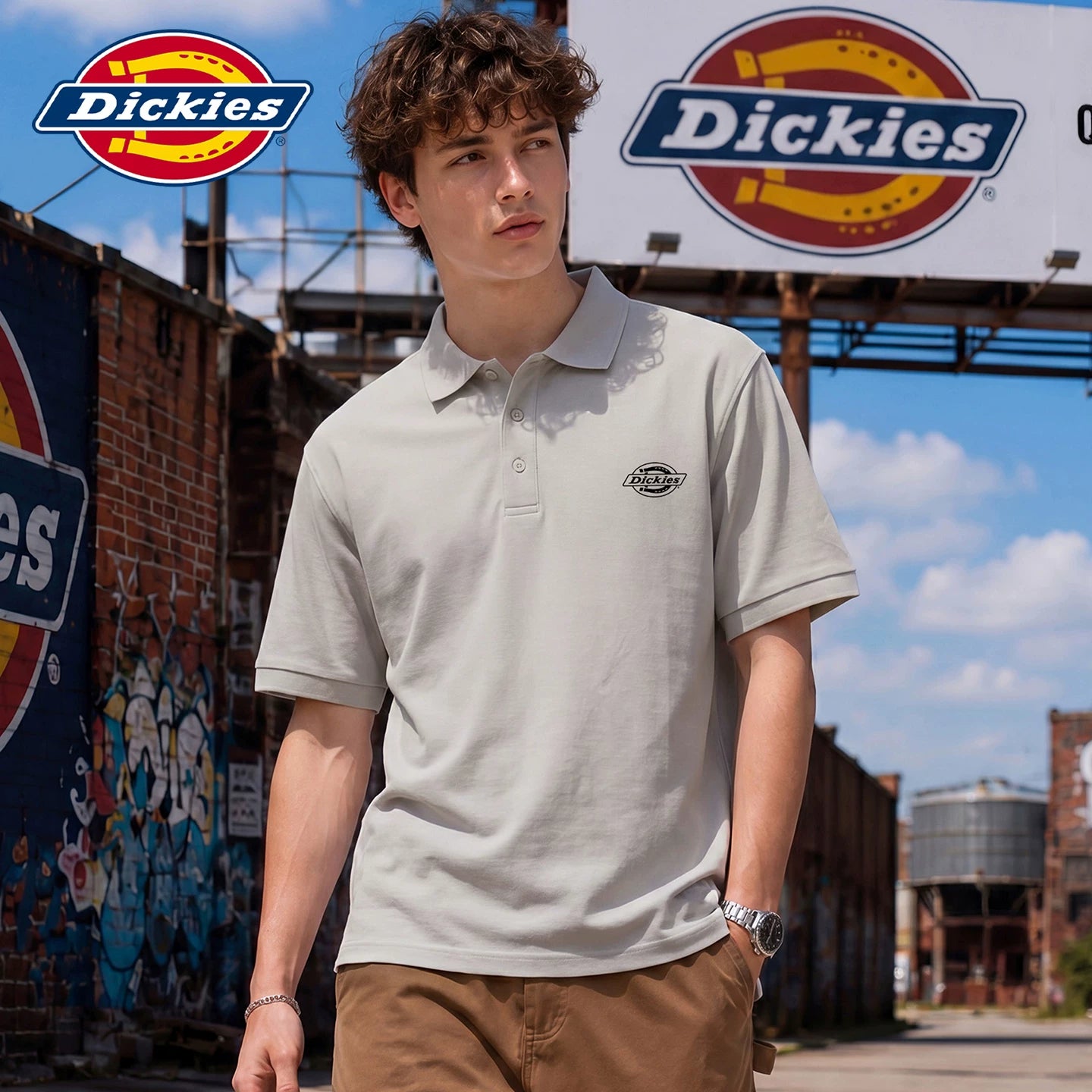 Diesel Dickies summer thin collar short sleeved polo shirt for men's casual top Y