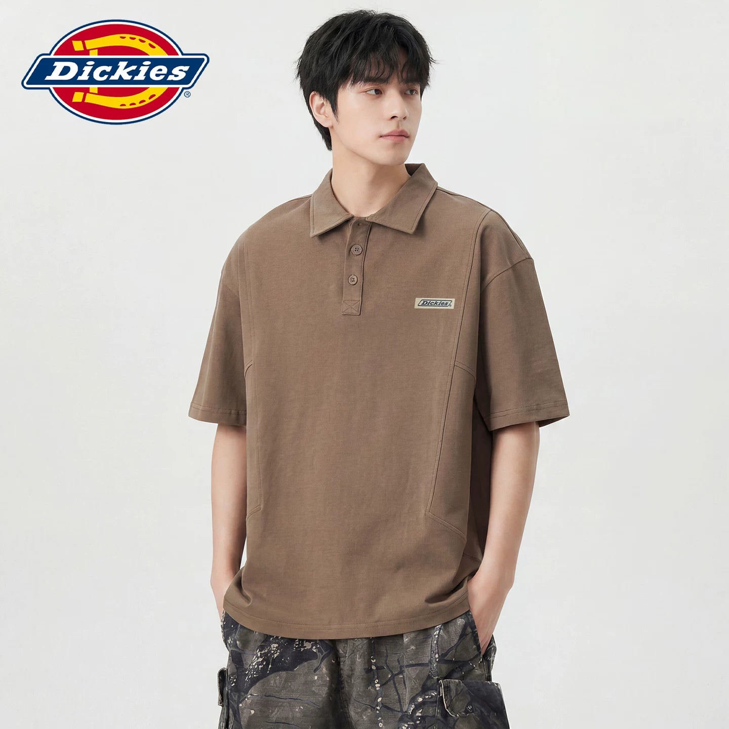 Dickies Cool Summer New Simple Thin Collar Short Sleeve Polo Shirt Men's Breathable Commuter Top Y