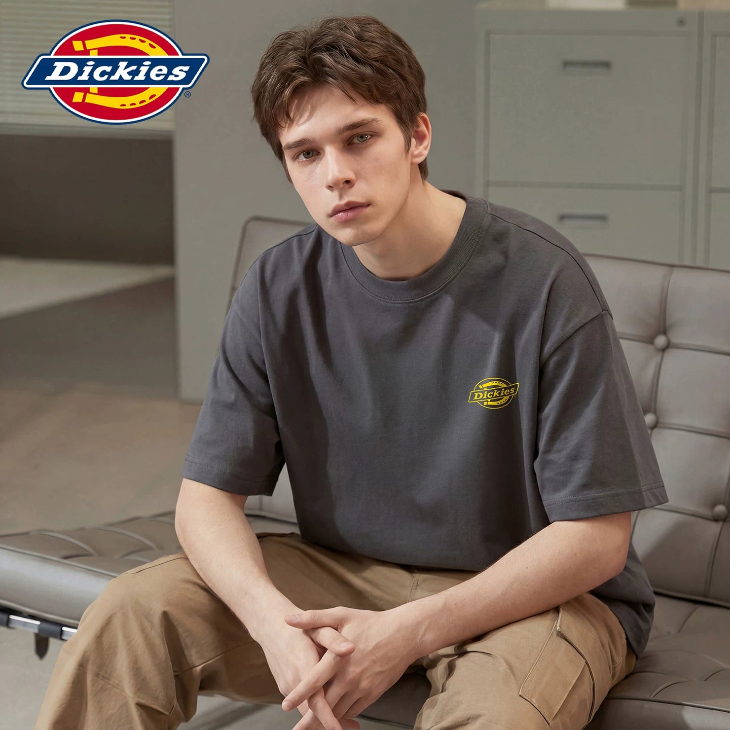 Dickies Classic American Short sleeved Men's Summer Round Neck New Loose Thin Basic T-shirt Y