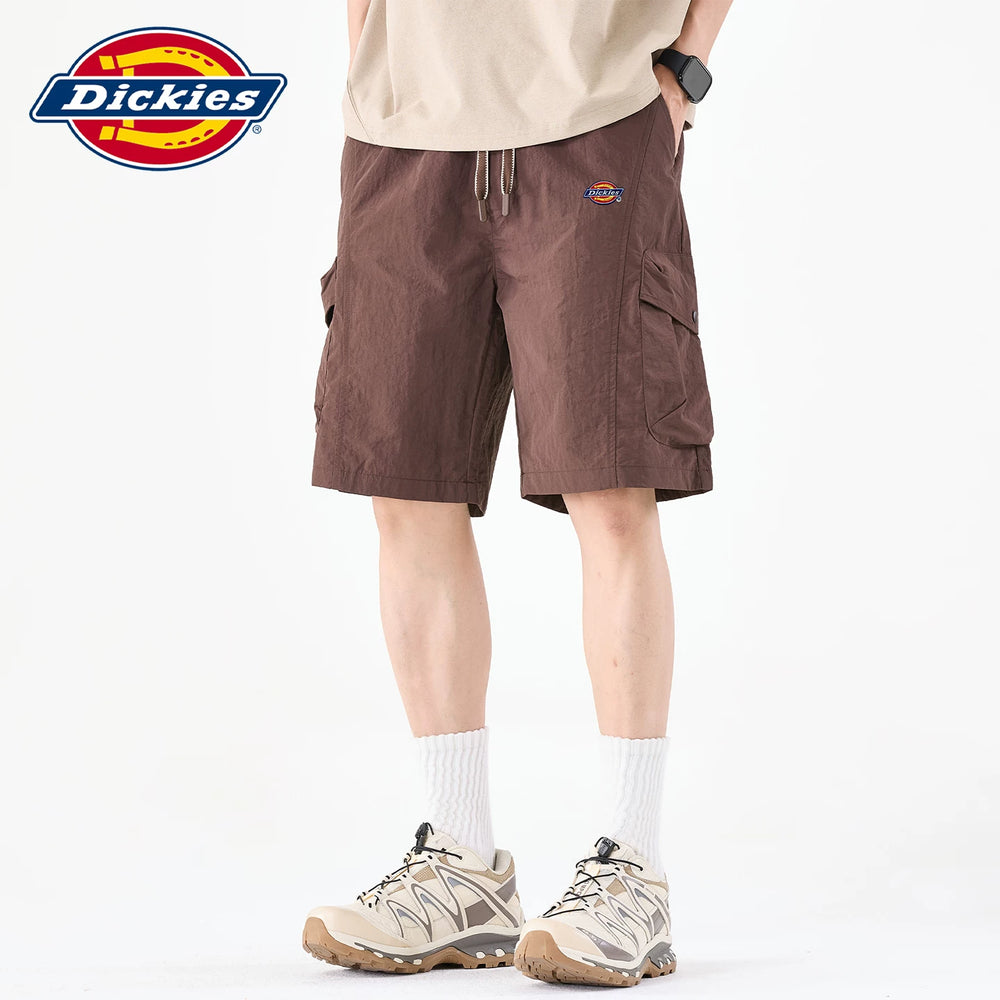 Dickies new straight leg five quarter pants for men's summer loose thin drawstring workwear casual shorts Y