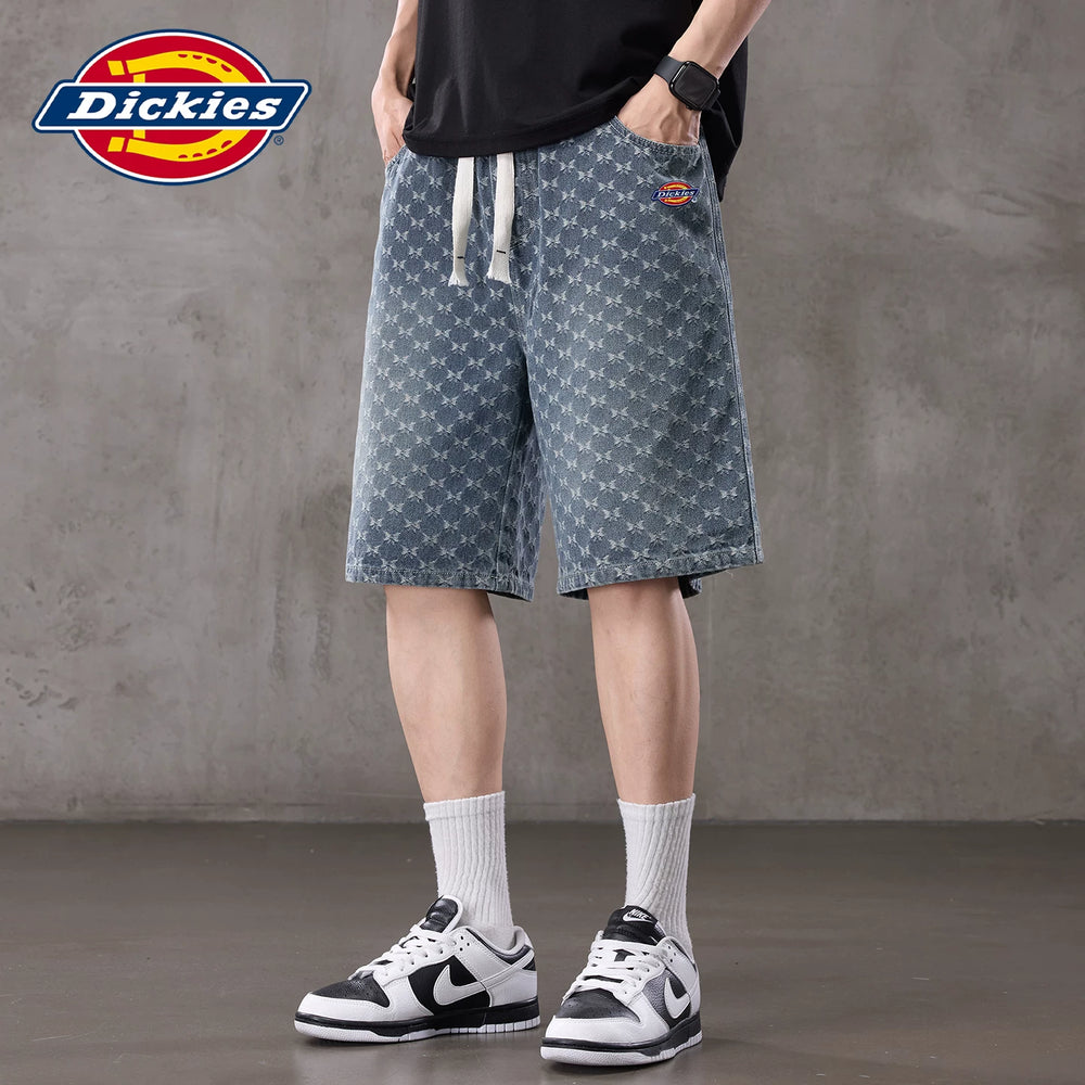 Dickies Cool Summer American Thin Wash Denim Shorts Men's Trendy Brand Versatile Straight Leg Pants Y