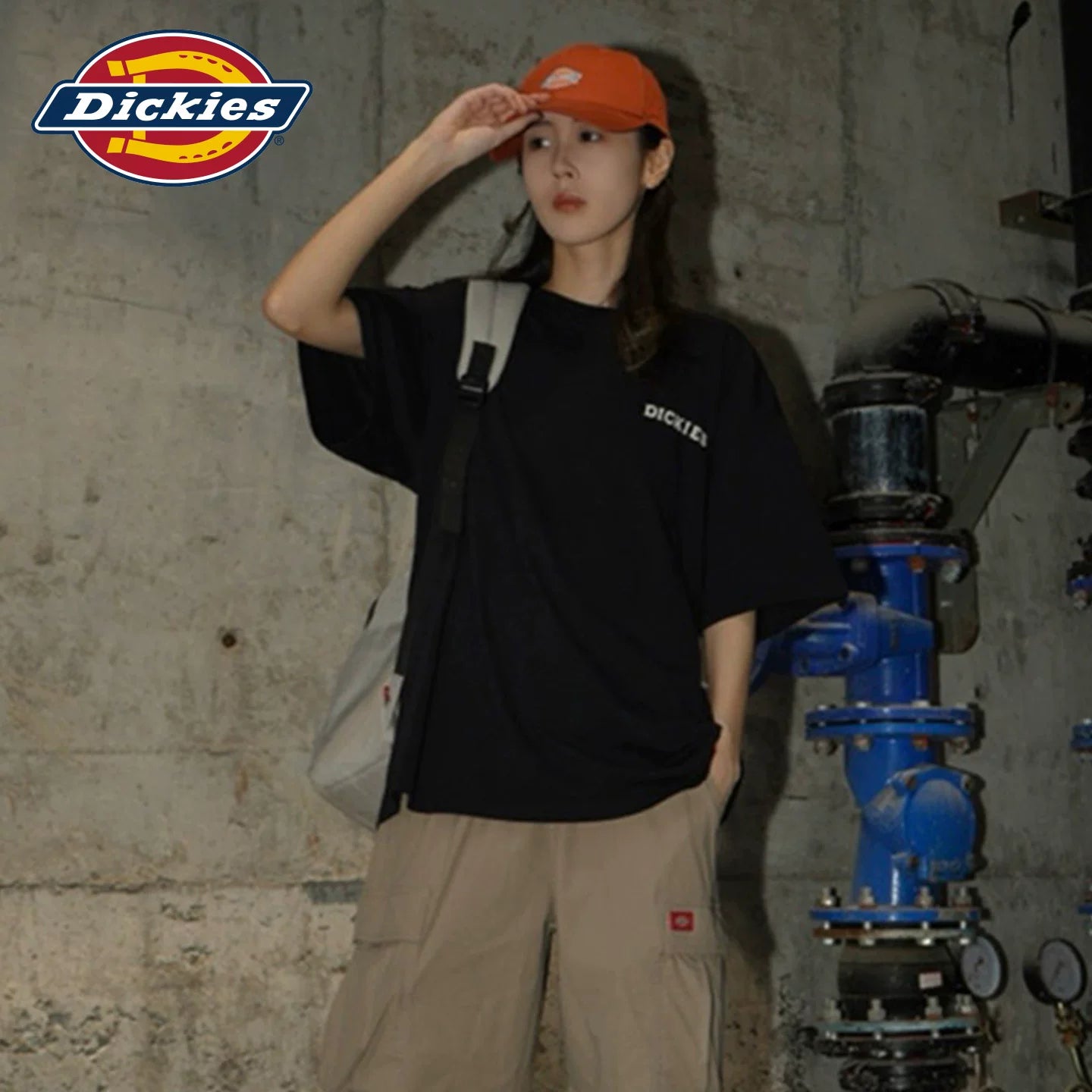 Dickies Emperor Cool Suitable Short Sleeve T-shirt Trendy Brand Versatile Hong Kong Style Half Sleeve Ins Loose T-shirt Summer Clothes J