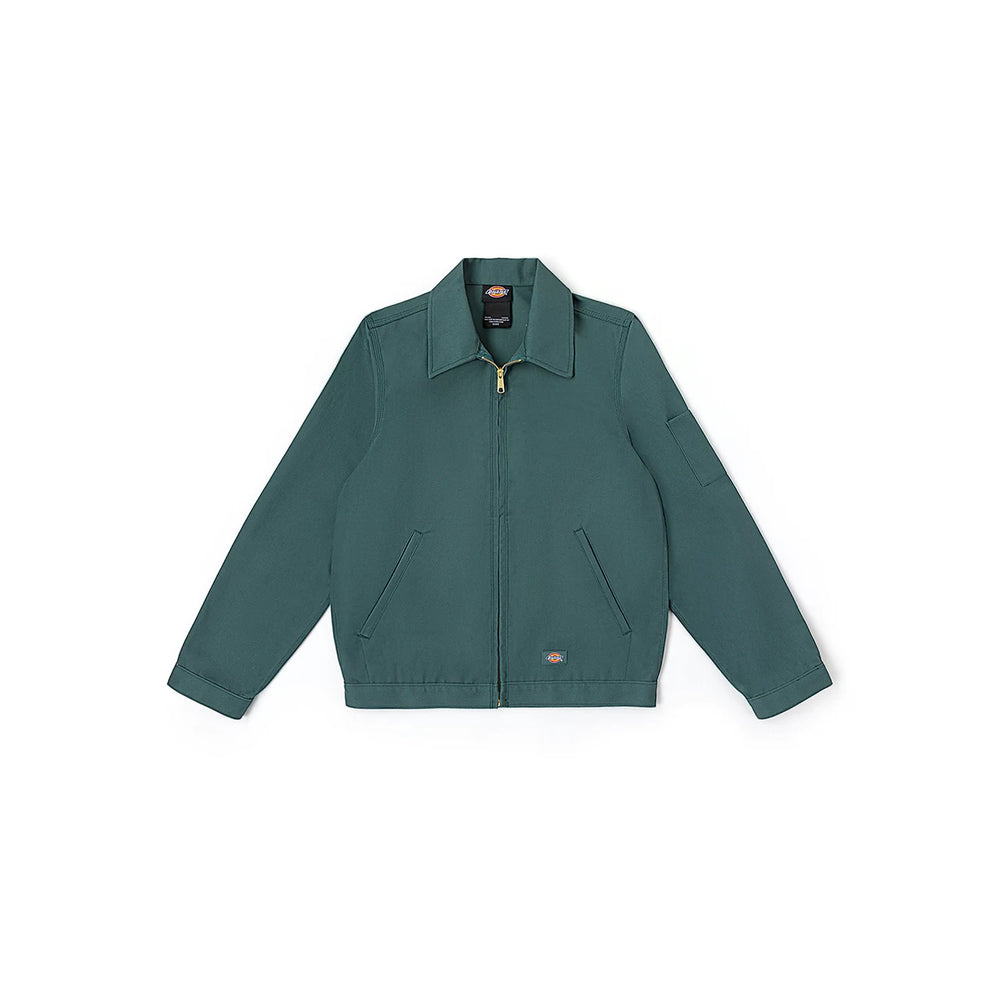 Dickies American workwear jacket unisex Lincoln green polyester cotton blend easy to clean long sleeved jacket