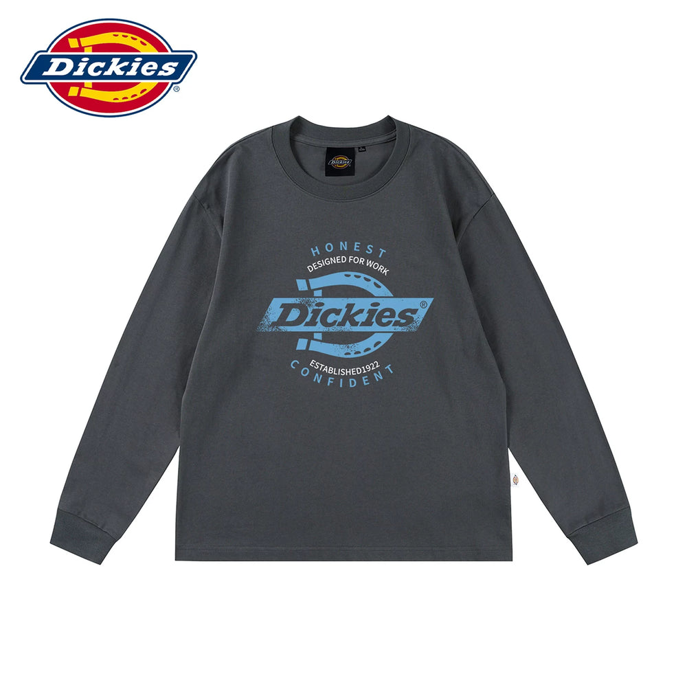 Dickies' new soft long sleeved T-shirt for spring, men's round neck American T-shirt with printed upper garment Y
