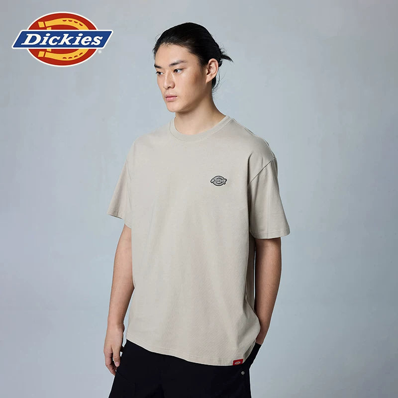 Dickies Summer Classic Small Logo Embroidered Badge Short Sleeve T-shirt for Men and Women Couple Half Sleeve J