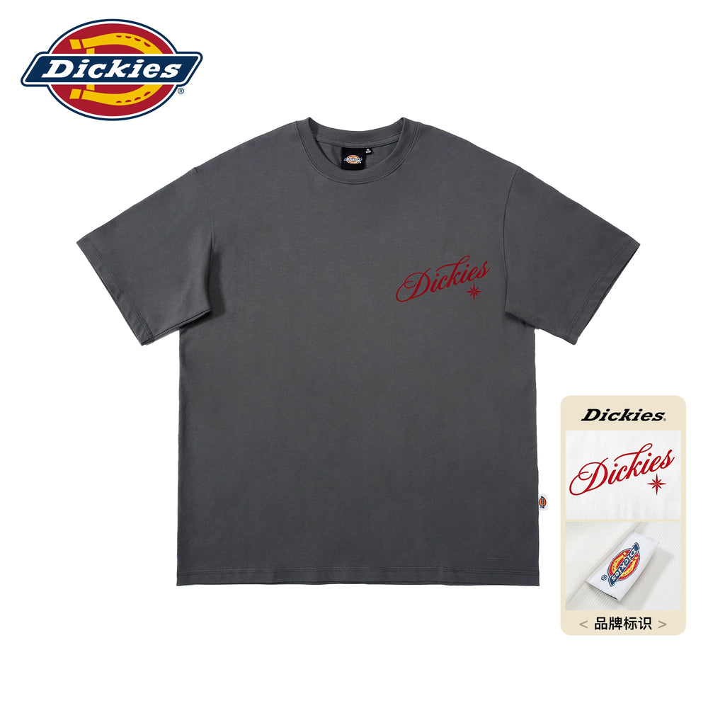Dickies Cool Trendy Brand Heavy Short Sleeve T-shirt for Men in Summer, Pure Cotton Round Neck Loose Casual Half Sleeve Top M