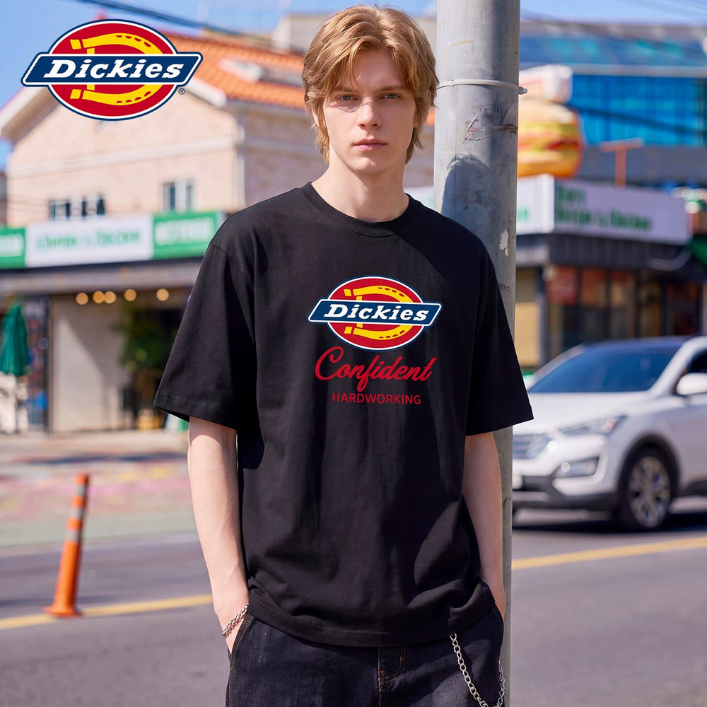 Dickies Cool Summer Thin Short Sleeve T-shirt Couple's Letter Printed Half Sleeve Loose Round Neck Top Y