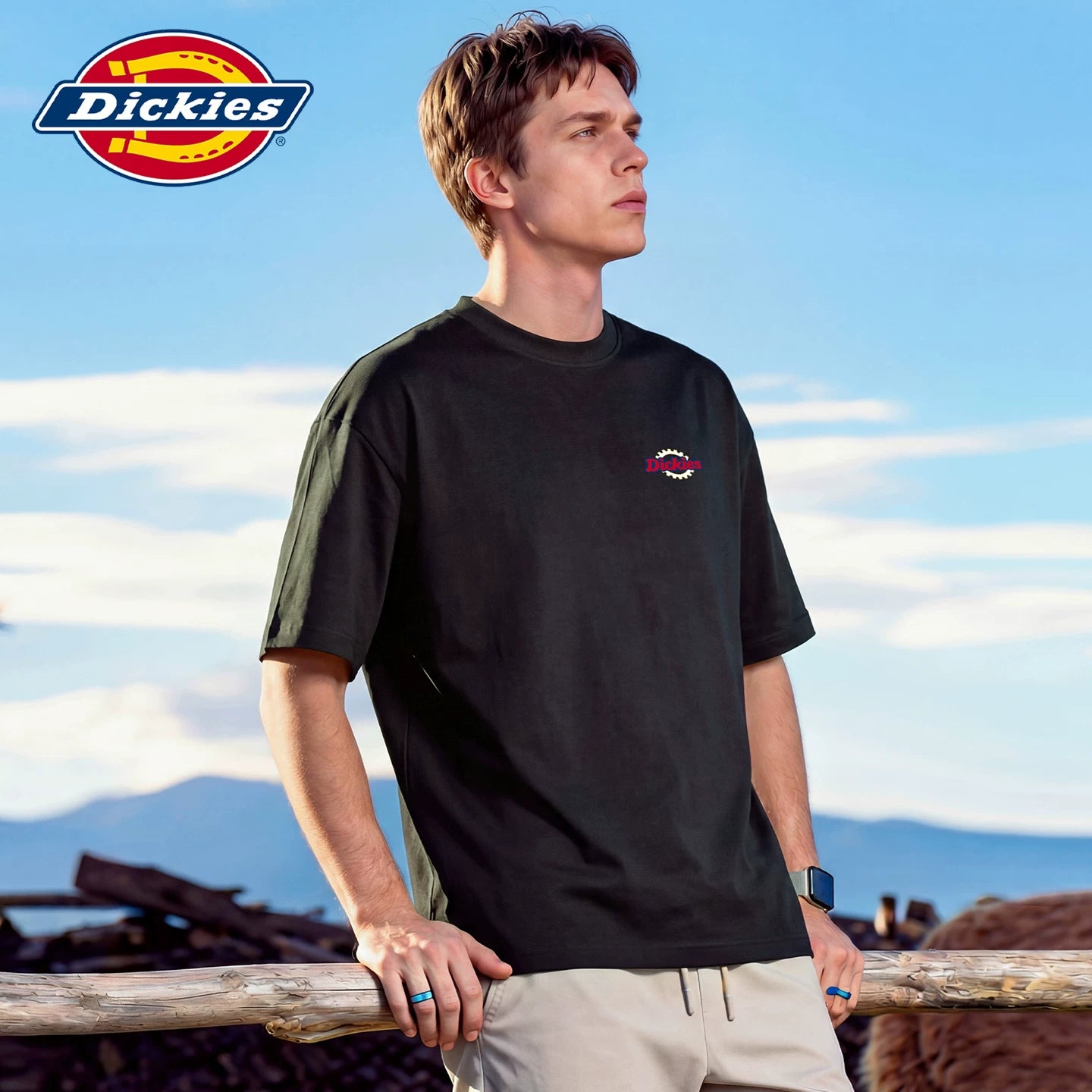 Dickies Cool Summer American Printed T-shirt for Casual Men 2026 New T-shirt Soft Short Sleeve Y