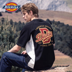 Dickies Cool Solona Cool Short sleeved T-shirt for Men's Summer American Splicing Loose Casual Top M