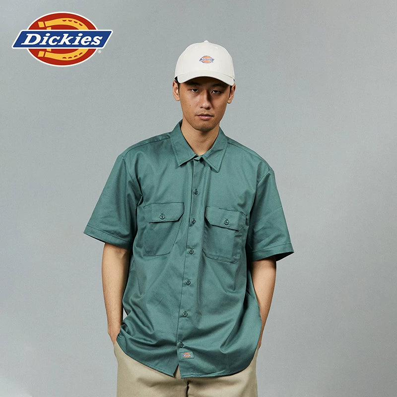 Dickies Cool 26 Spring/Summer workwear Classic Collar Casual 1574 Short sleeved shirt for male and female couples Same style J
