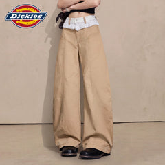 Dickies Emperor Cool Suitable High Waist Wide Leg Jeans for Women 2026 Lace Lace workwear Style Relaxation Bending Knife Pants M