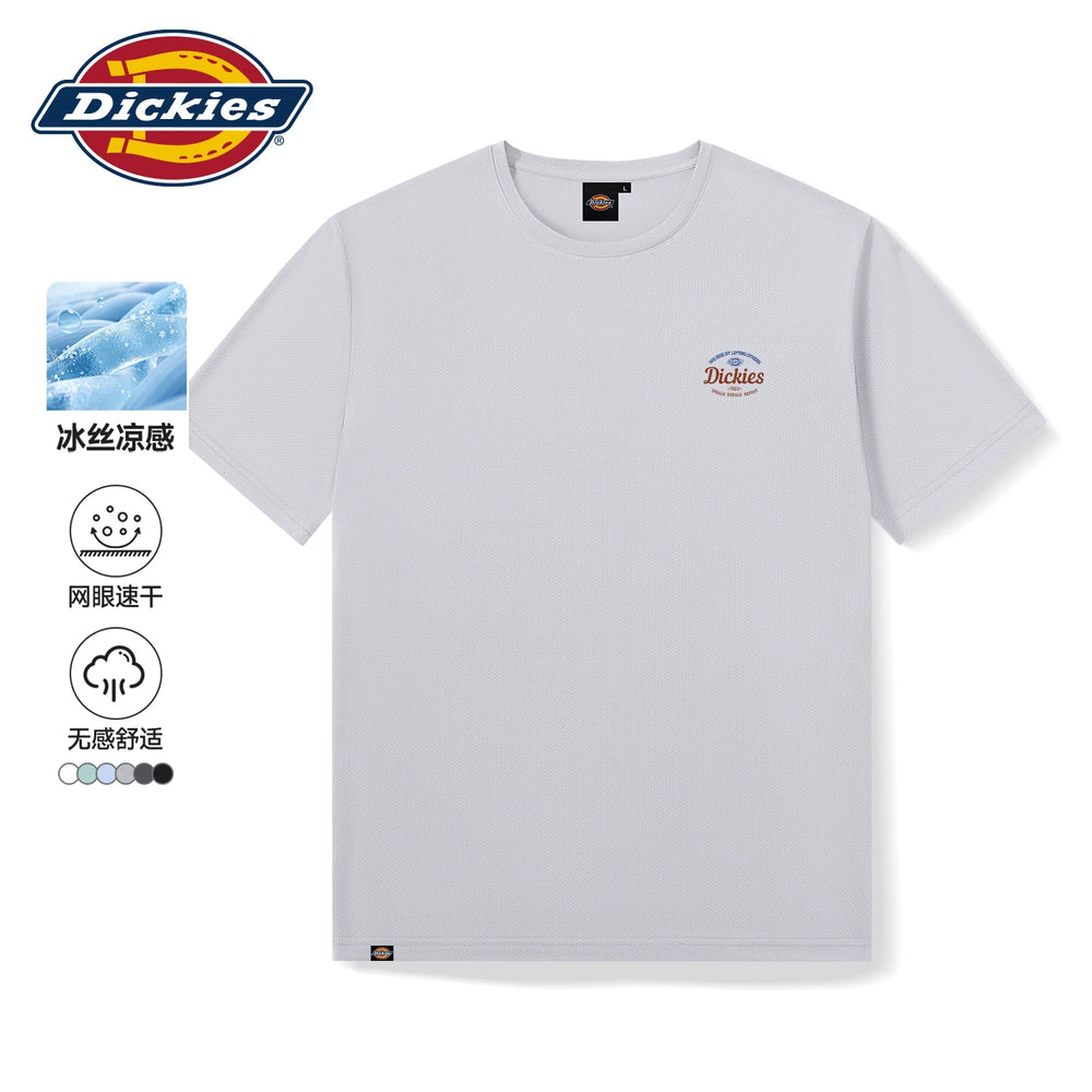 Dickies mesh short sleeved men's T-shirt summer ice silk cool thin training clothes breathable quick drying sports top A