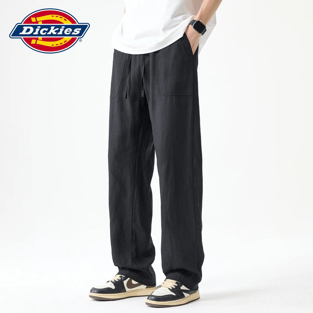Linen Lyocell Dickies Emperor Cool Suitable Casual Pants for Men's Summer New Style Woven Thin Wide Leg Pants Y