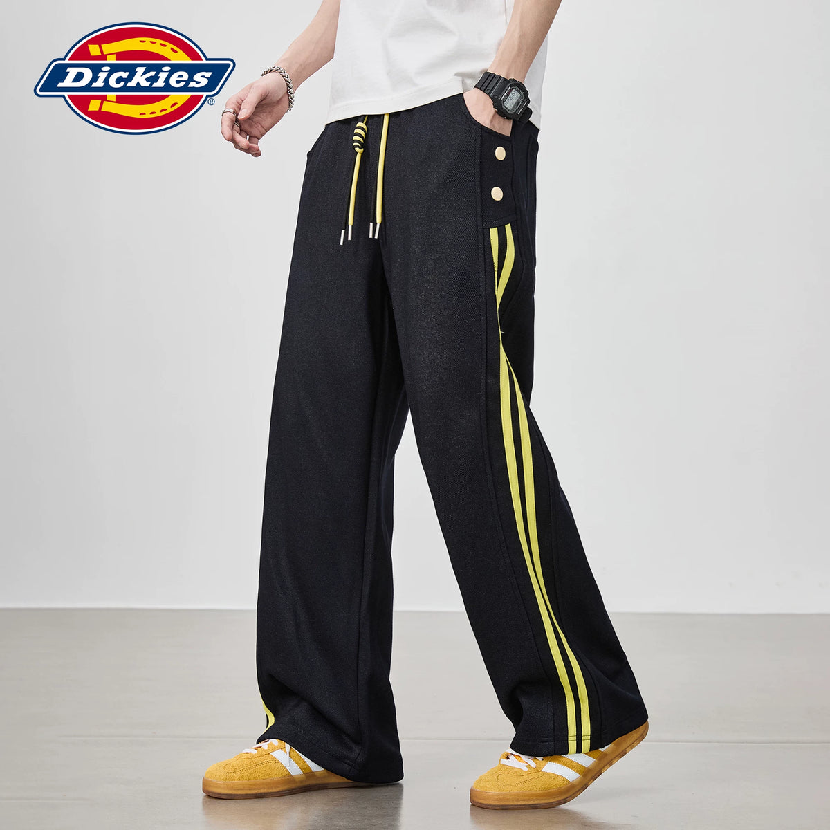 Dickies Emperor Cool Suitable Side Striped Bent Knife Casual Pants Men's Summer Splicing Color Contrasting Loose Straight Leg Wide Leg Pants M