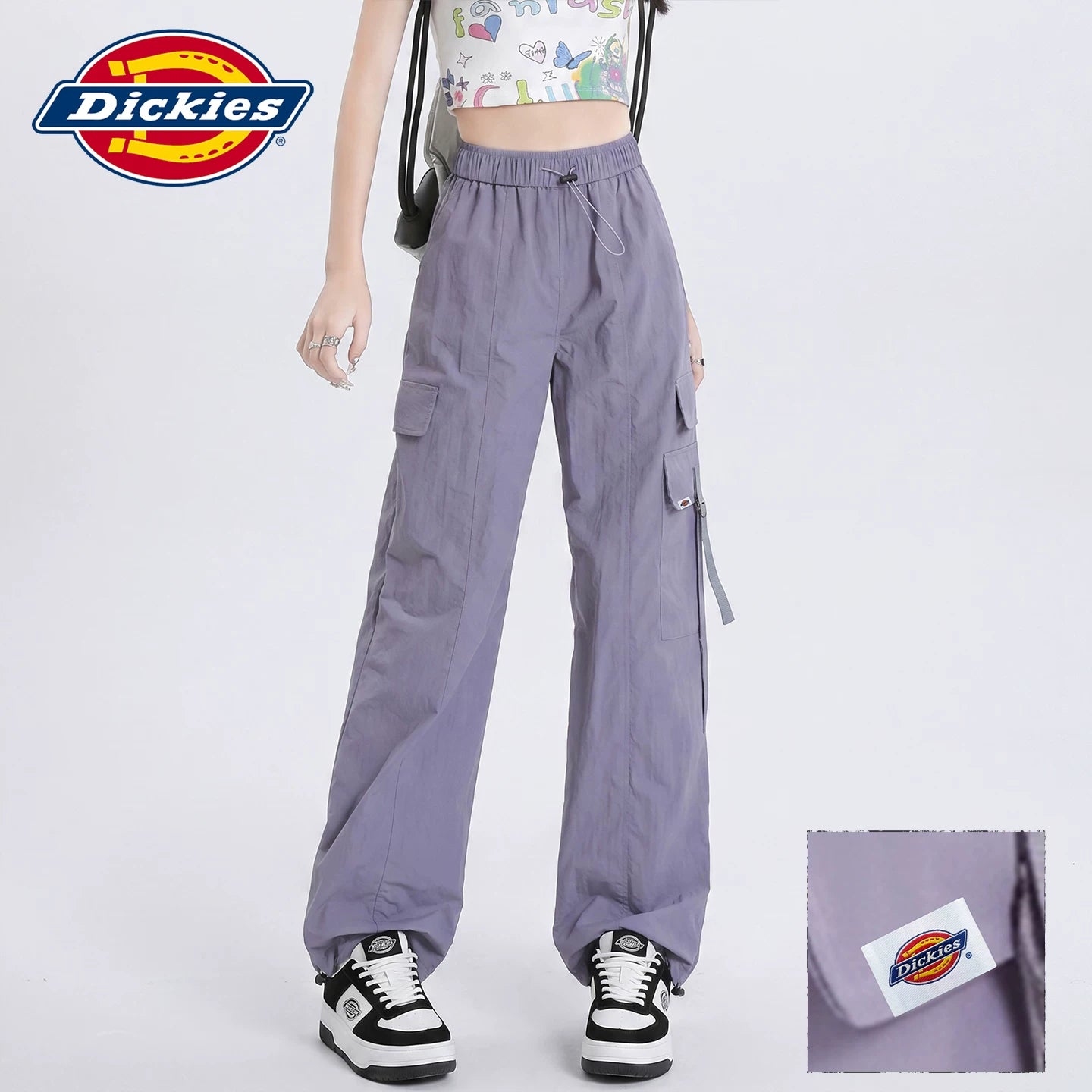 Dickies Emperor Cool Suitable American Mountaineering Sunscreen Work Clothes Casual Pants Women's Summer Elastic Waist Multi Pocket Straight Leg Pants Y