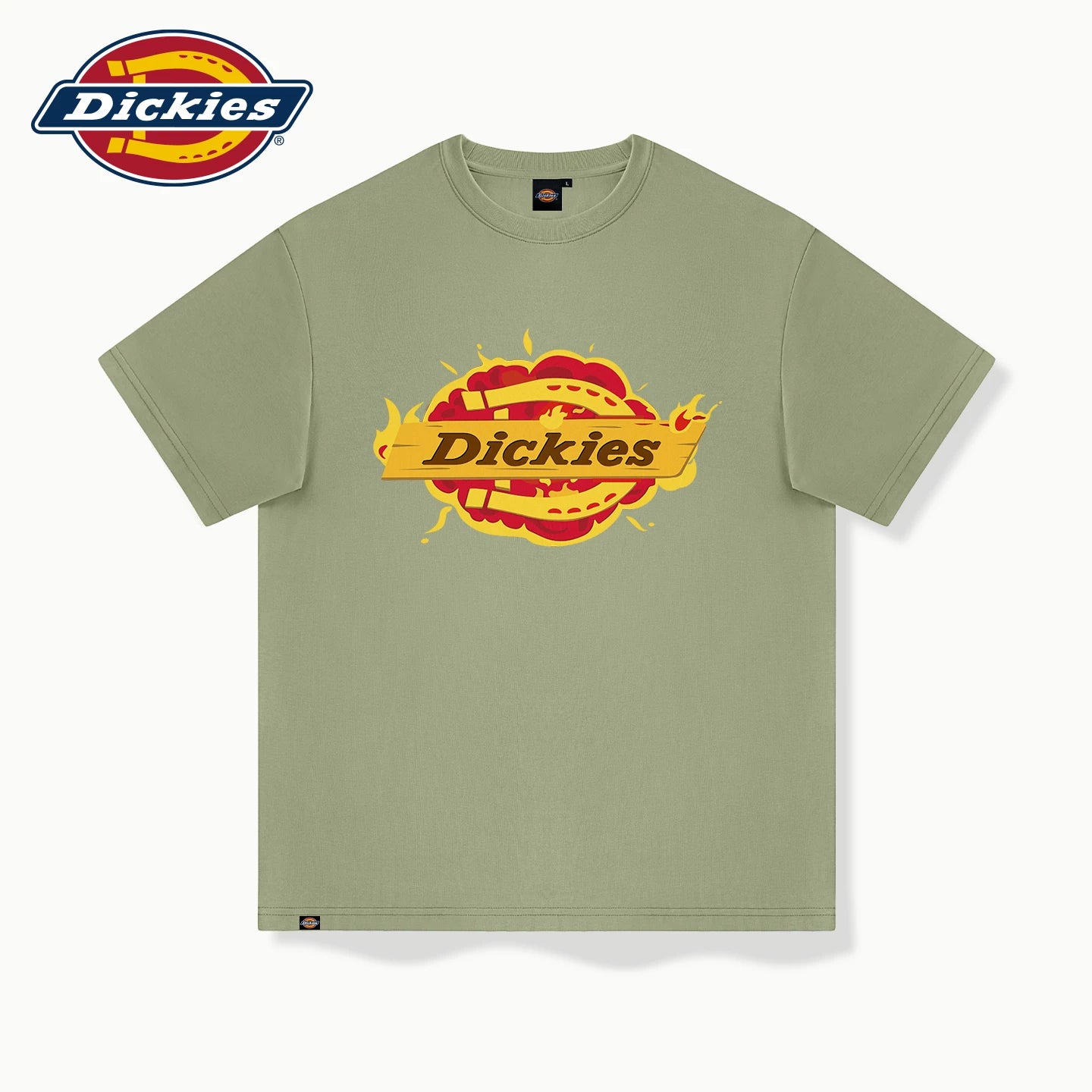 Dickies Men's Short sleeved T-shirt Summer 2026 New Loose Large High quality American Street T-shirt A