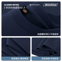 Dickies short sleeved men's 2026 new style American retro high-quality classic logo men's summer T-shirt A