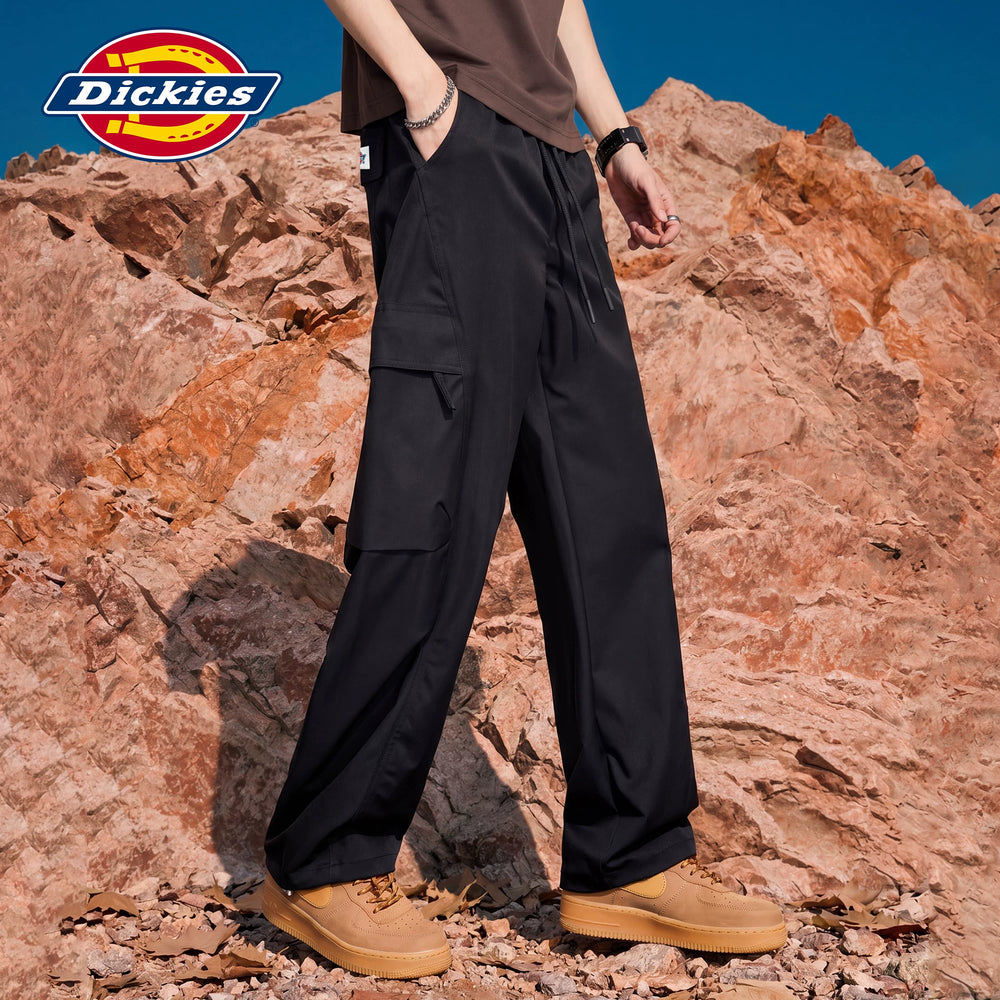 Dickies Cool Bending Knife Casual Pants for Boys, American High Street Wide Leg workwear Pants, Loose Straight Pants, M