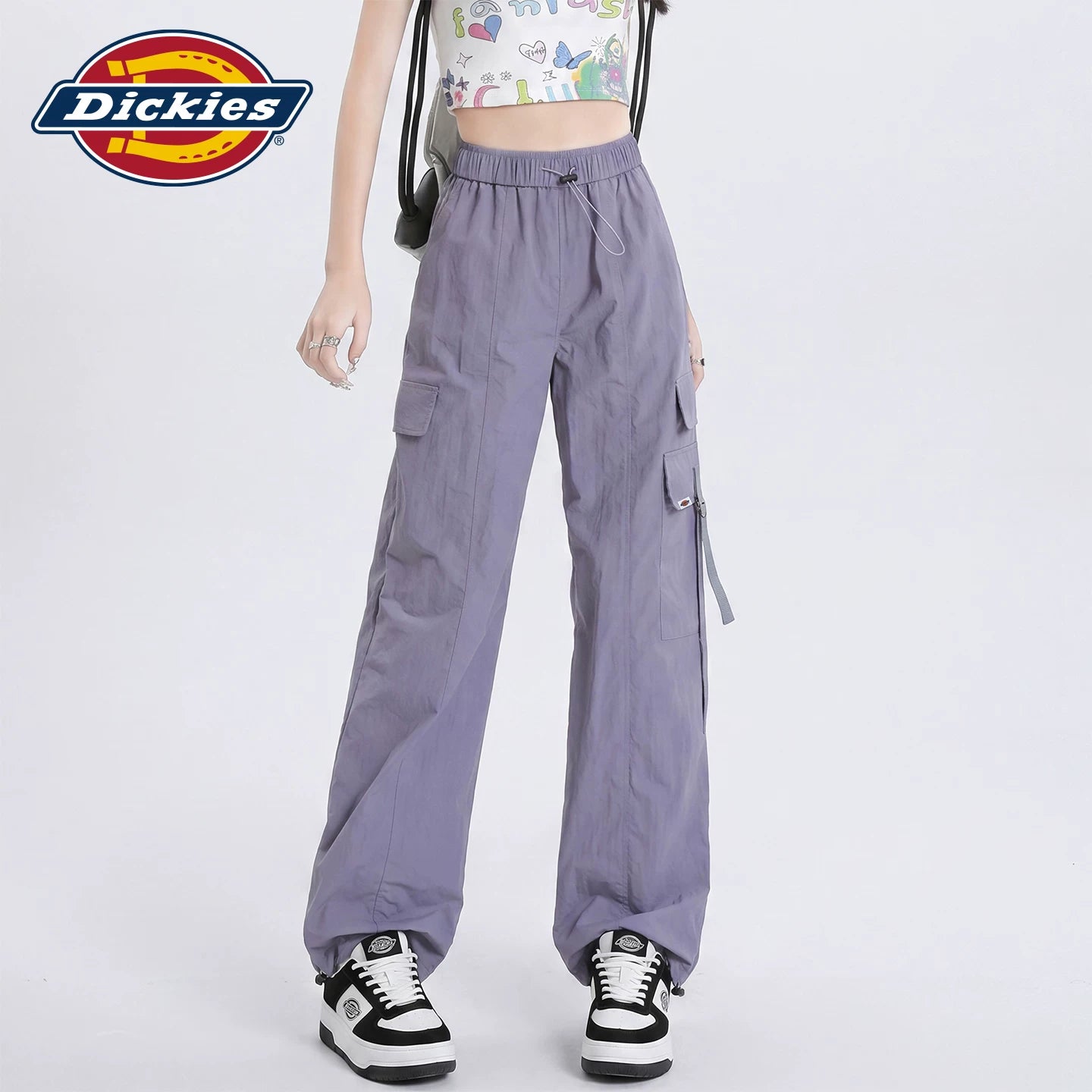 Dickies Emperor Cool Suitable American Mountaineering Sunscreen Work Clothes Casual Pants Women's Summer Elastic Waist Multi Pocket Straight Leg Pants Y