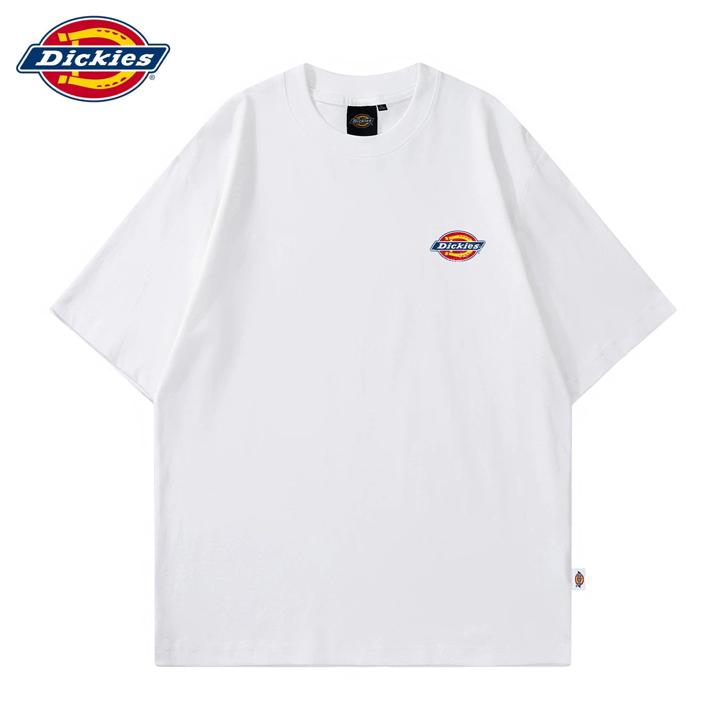 Dickies is suitable for making old LOGO short sleeved T-shirts, thin styles, summer new styles, men's round neck T-shirts, five quarter sleeves, Y