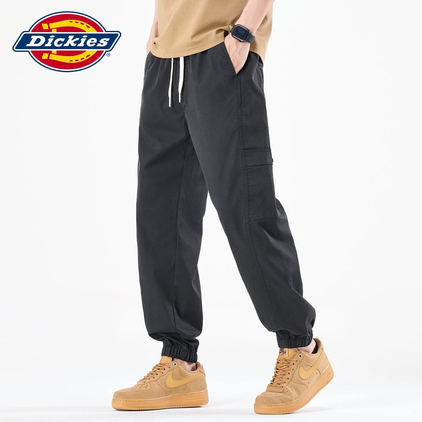 Diesel Thin Dickies Emperor Cool Suitable Splicing Willow Nails Leg Tights Men's Summer Woven Casual Pants Y