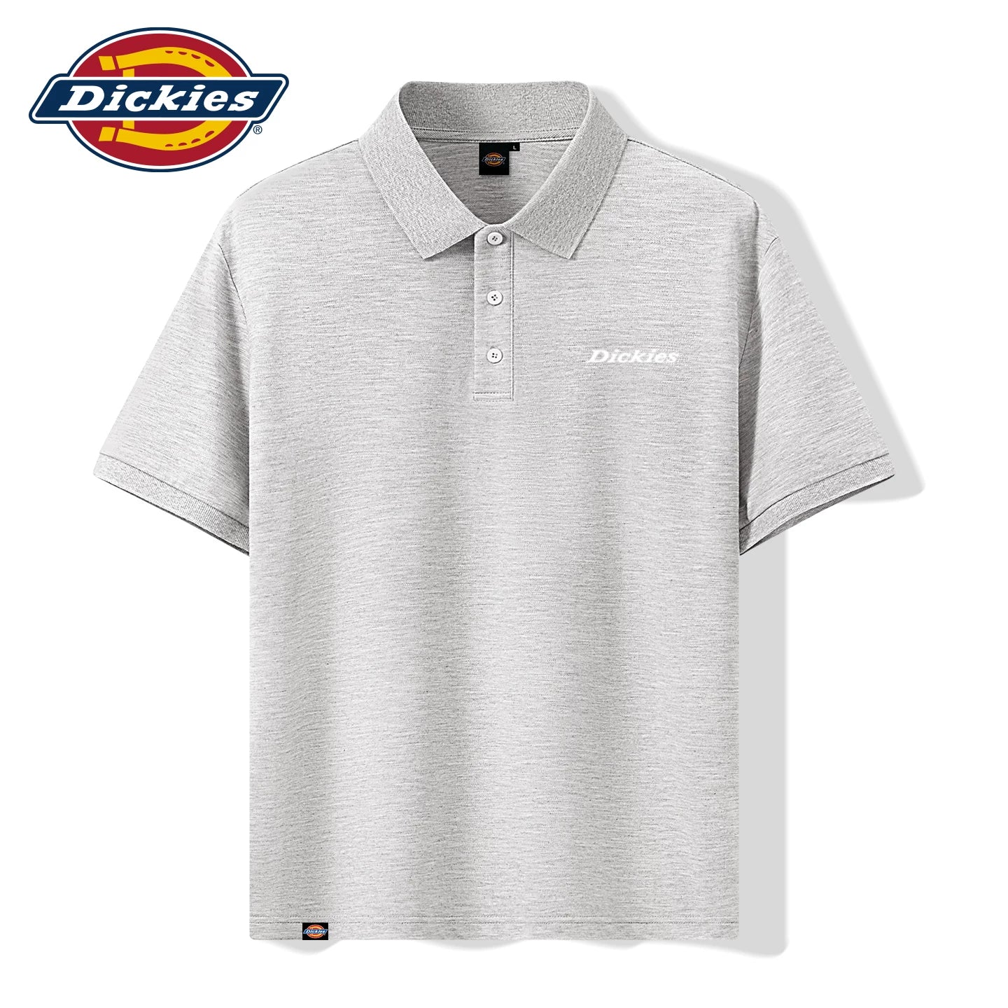 Dickies Men's Polo Shirt Short Sleeve 2026 Summer Light Business Mulberry Silk Ice Silk Cool Feel Breathable Collar T-shirt A