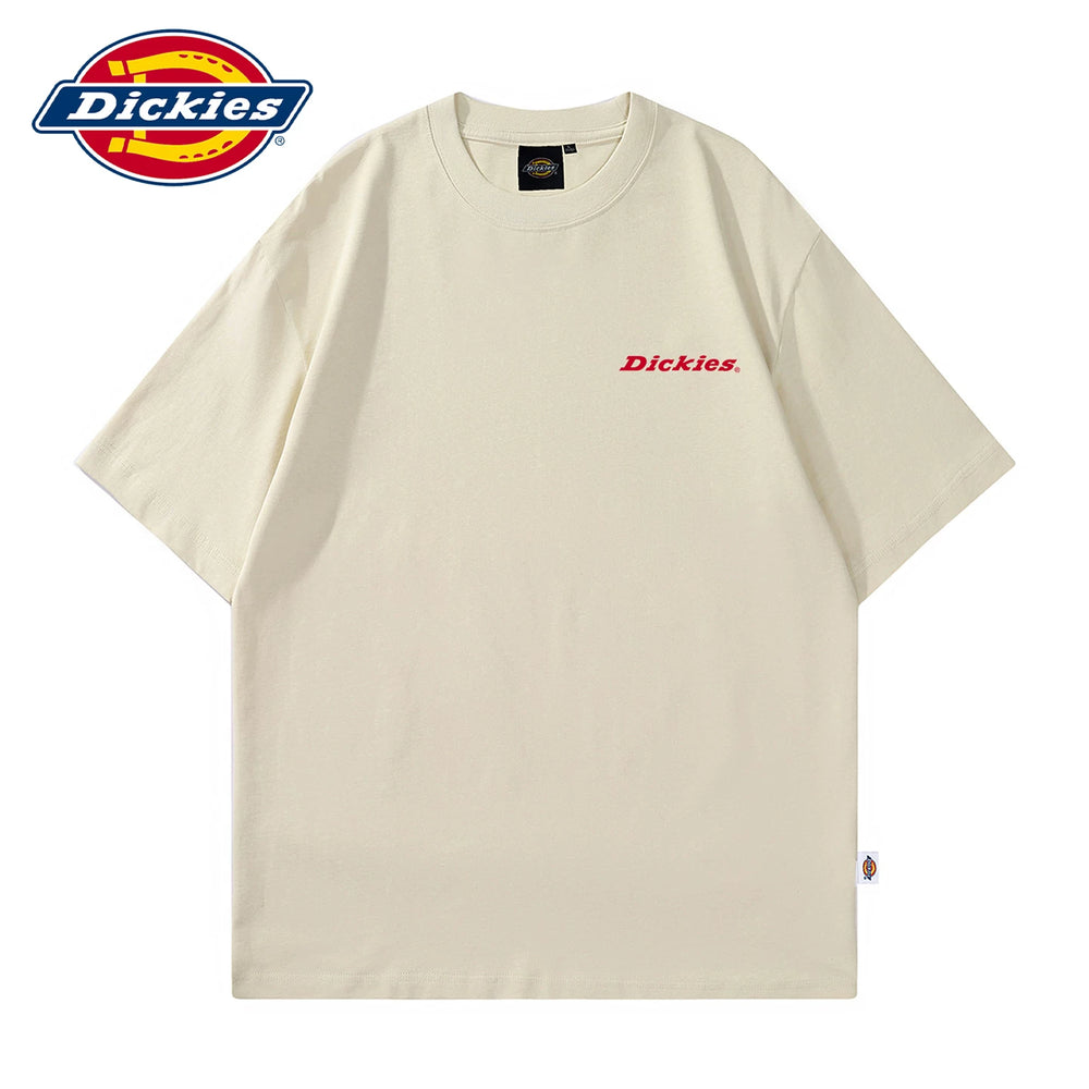 Dickies Classic American Letter Printed Short sleeved T-shirt for Men in Summer, Thin and Breathable Upper Clothing Y
