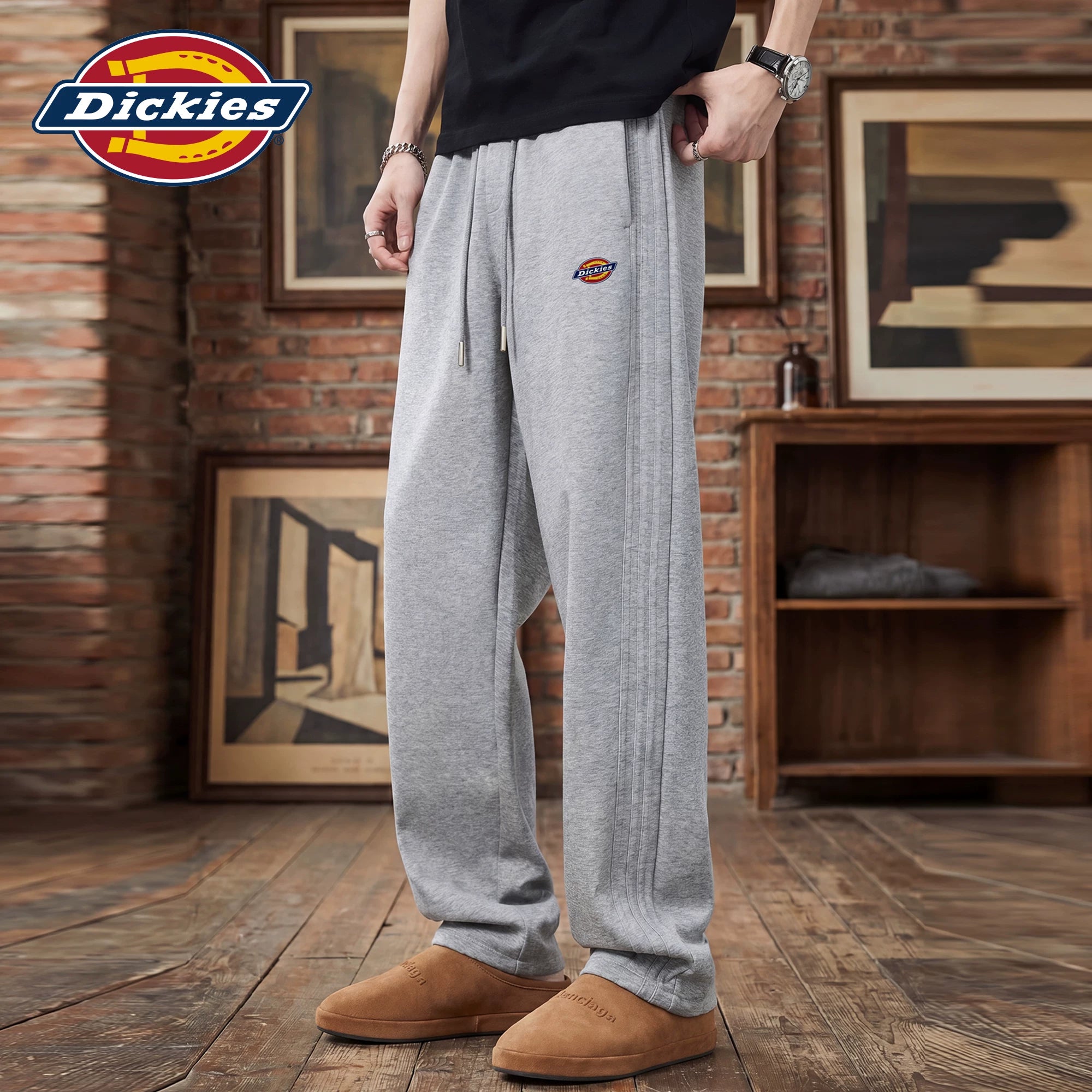 Dickies Cool Comfort Pants Men's Summer Trendy Brand American Striped Loose Straight Tube Sports Drip Long Pants M