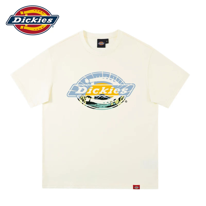 Dickies Cool 26 Summer New Collection Front Chest Sunrise LOGO Pattern Printed Loose Heavy duty Short sleeved T-shirt YHJ