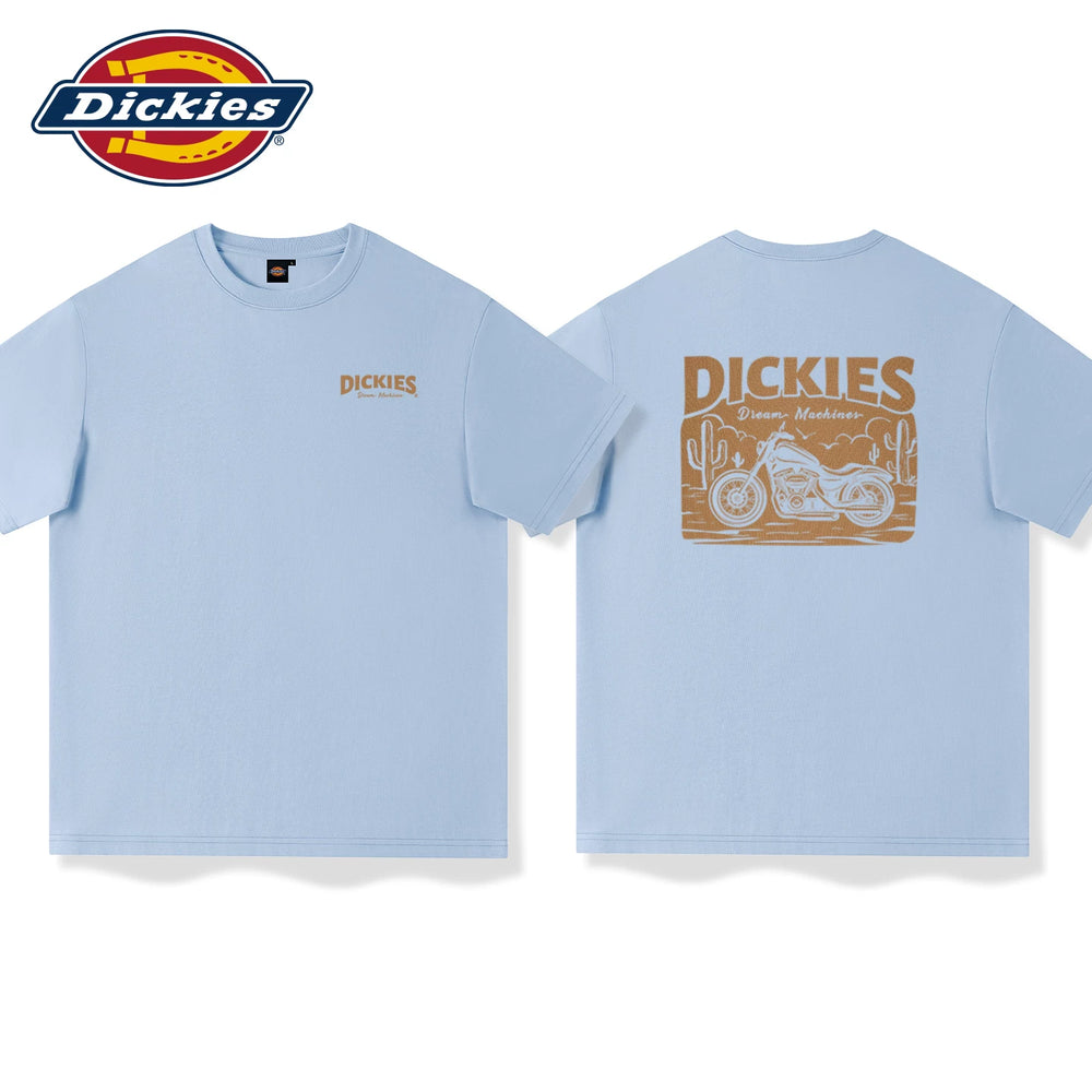 Dickies Men's Short sleeved T-shirt 2026 New American Retro Heavy duty Cotton Loose Large Round Neck Half Sleeve A