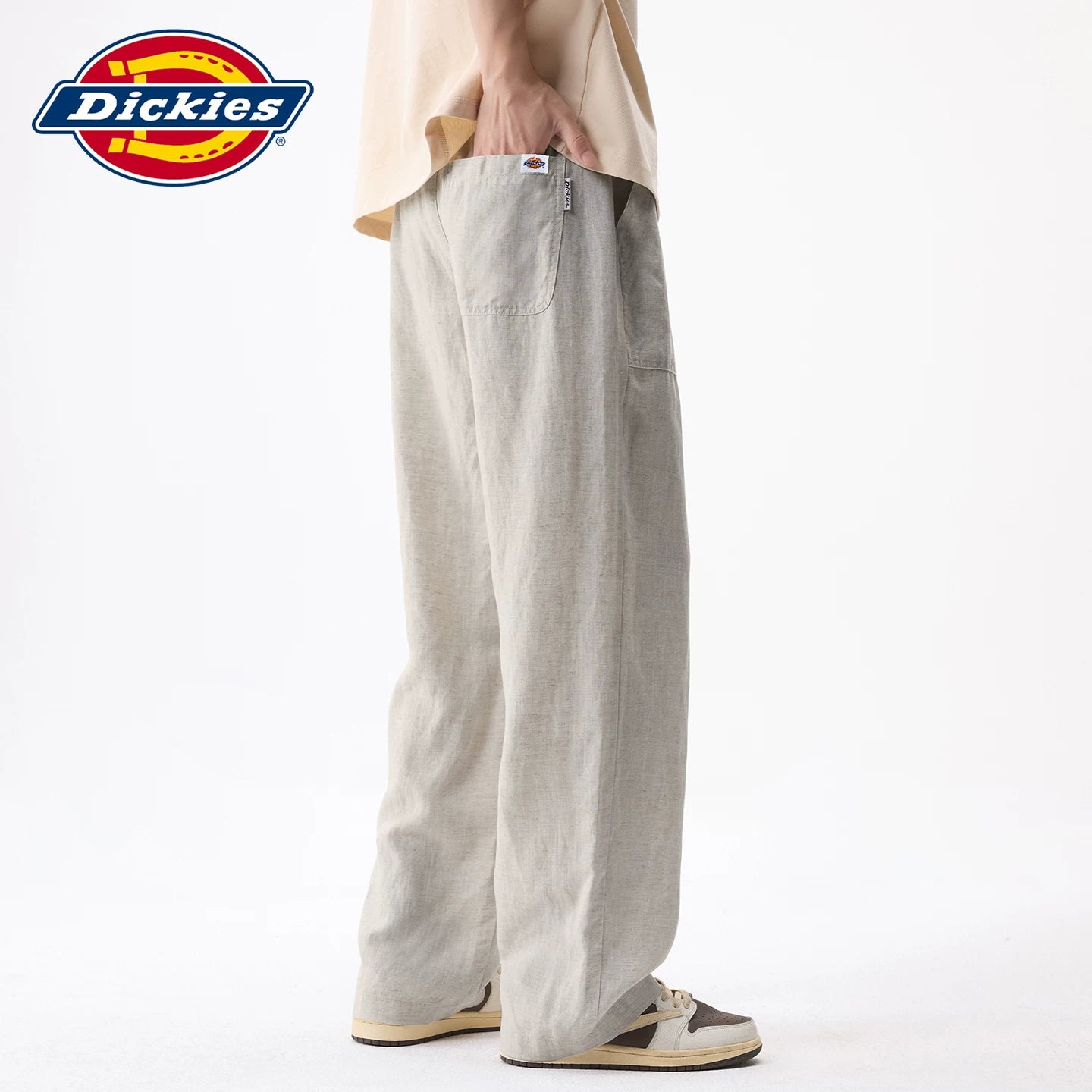 Linen Lyocell Dickies Emperor Cool Suitable Casual Pants for Men's Summer New Style Woven Thin Wide Leg Pants Y
