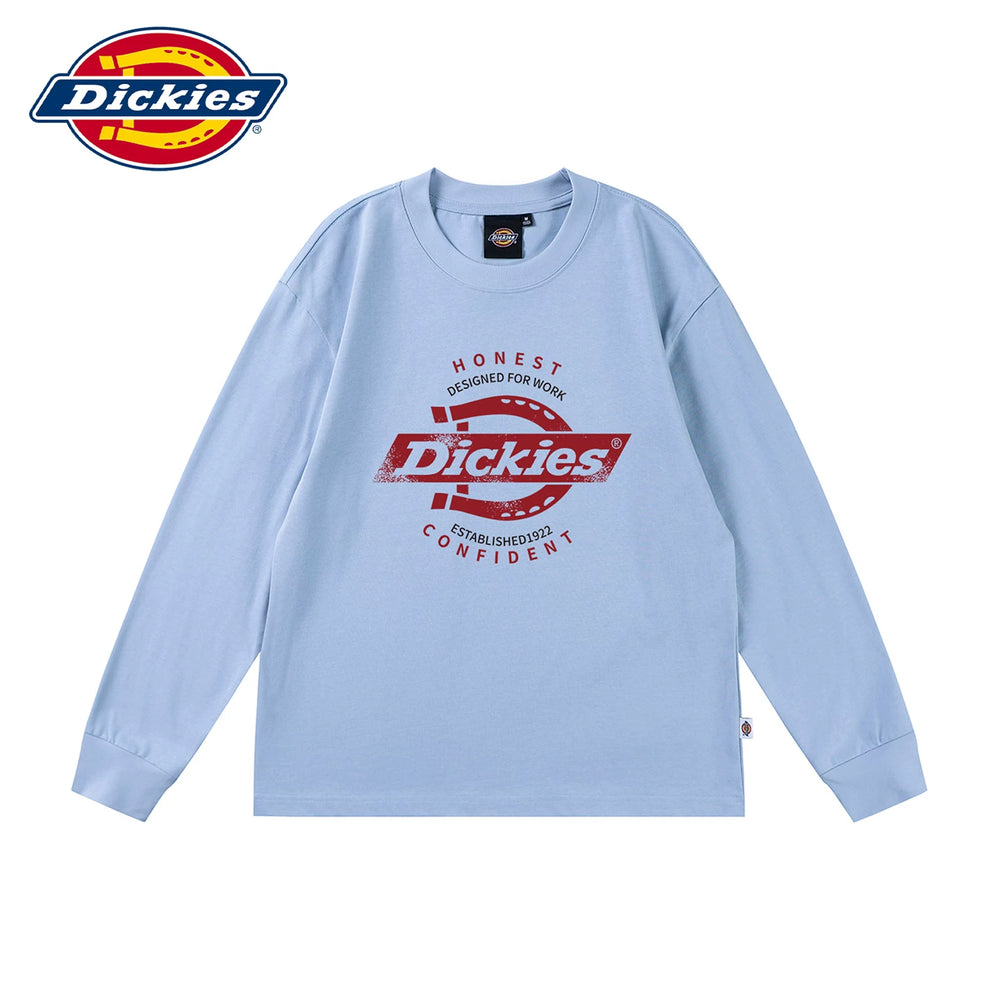 Dickies' new soft long sleeved T-shirt for spring, men's round neck American T-shirt with printed upper garment Y