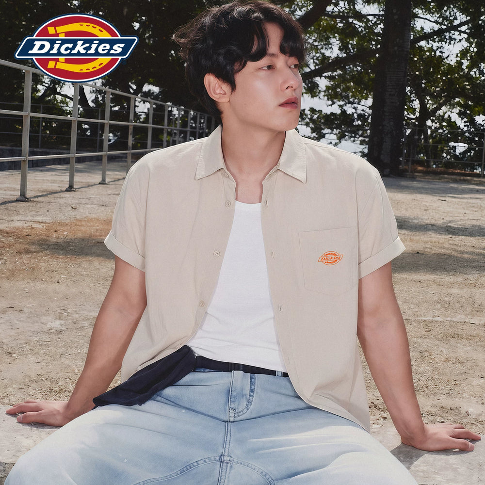 Dickies Men's Short sleeved Shirt 2026 Summer New Cool Ice Silk Shirt Men's Sunscreen Coat Men's A