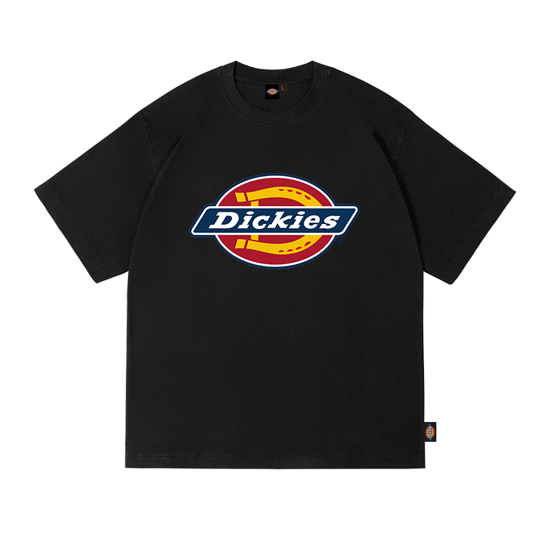 Dickies Classic Tri color Horseshoe Large LOGO Casual Summer Unisex Short sleeved T-shirt YHJ