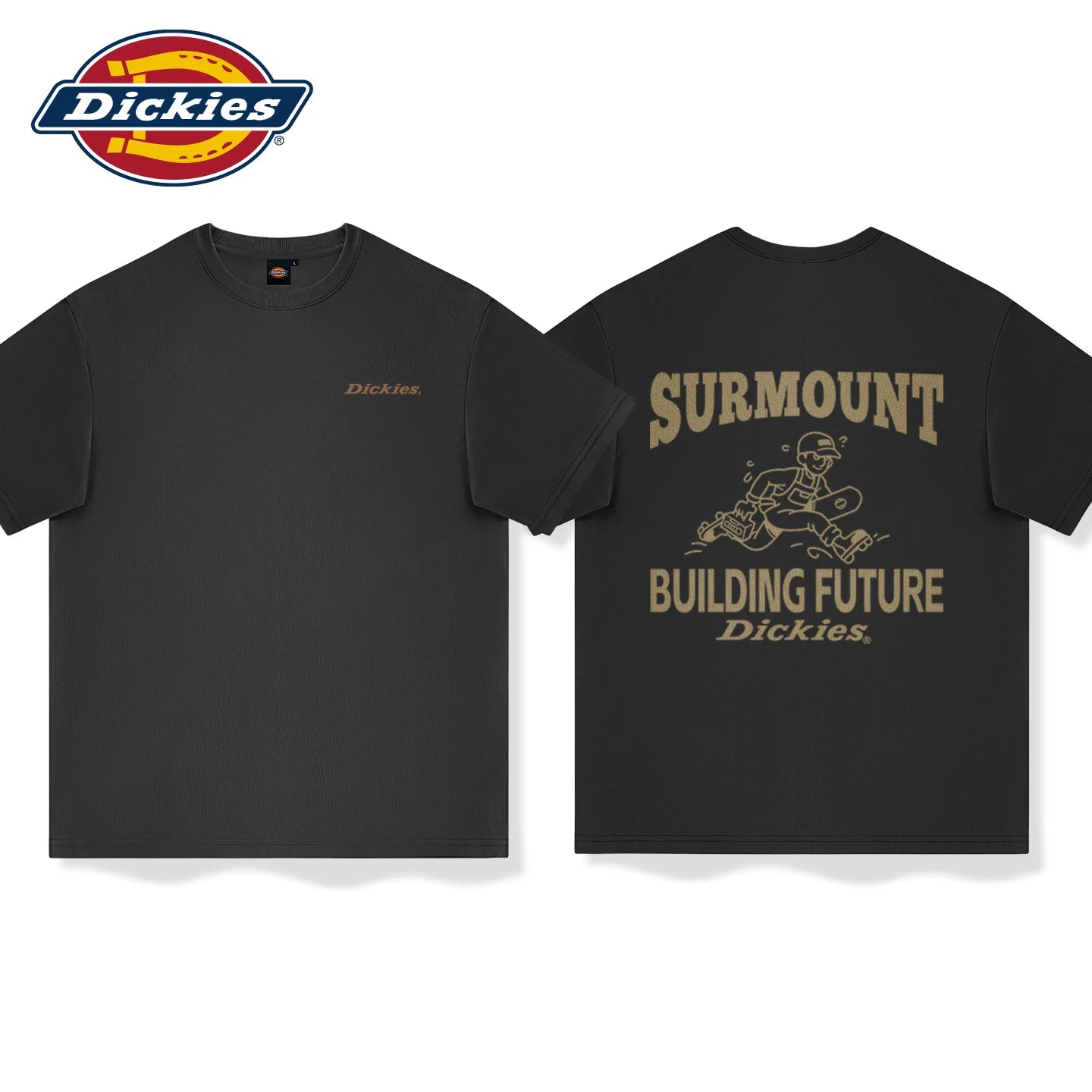 Dickies American retro pure cotton men's short sleeved loose casual trend versatile plus size round neck T-shirt half sleeve A