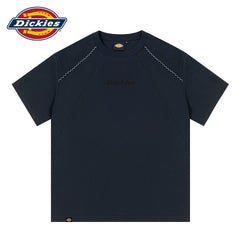 Dickies men's short sleeved T-shirt, American heavyweight deconstruction T-shirt, contrasting color and bright thread design, summer fashion trend A