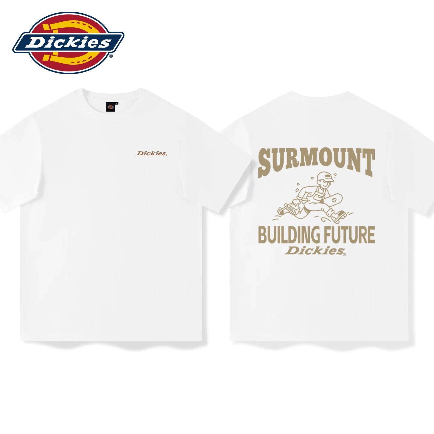 Dickies American retro pure cotton men's short sleeved loose casual trend versatile plus size round neck T-shirt half sleeve A