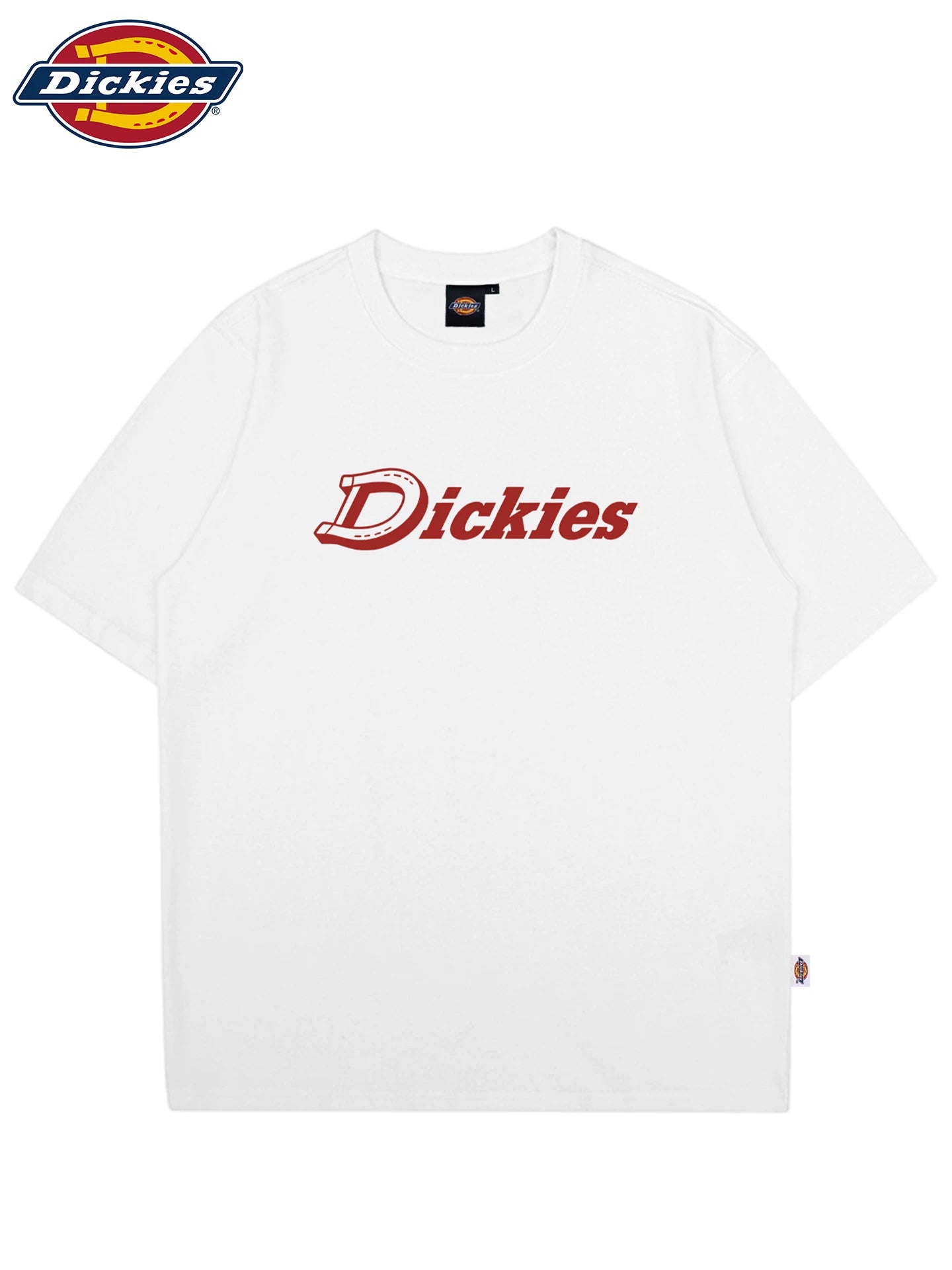 Dickies official short sleeved T-shirt for couples in summer, new American fashion brand pure cotton loose half sleeved top