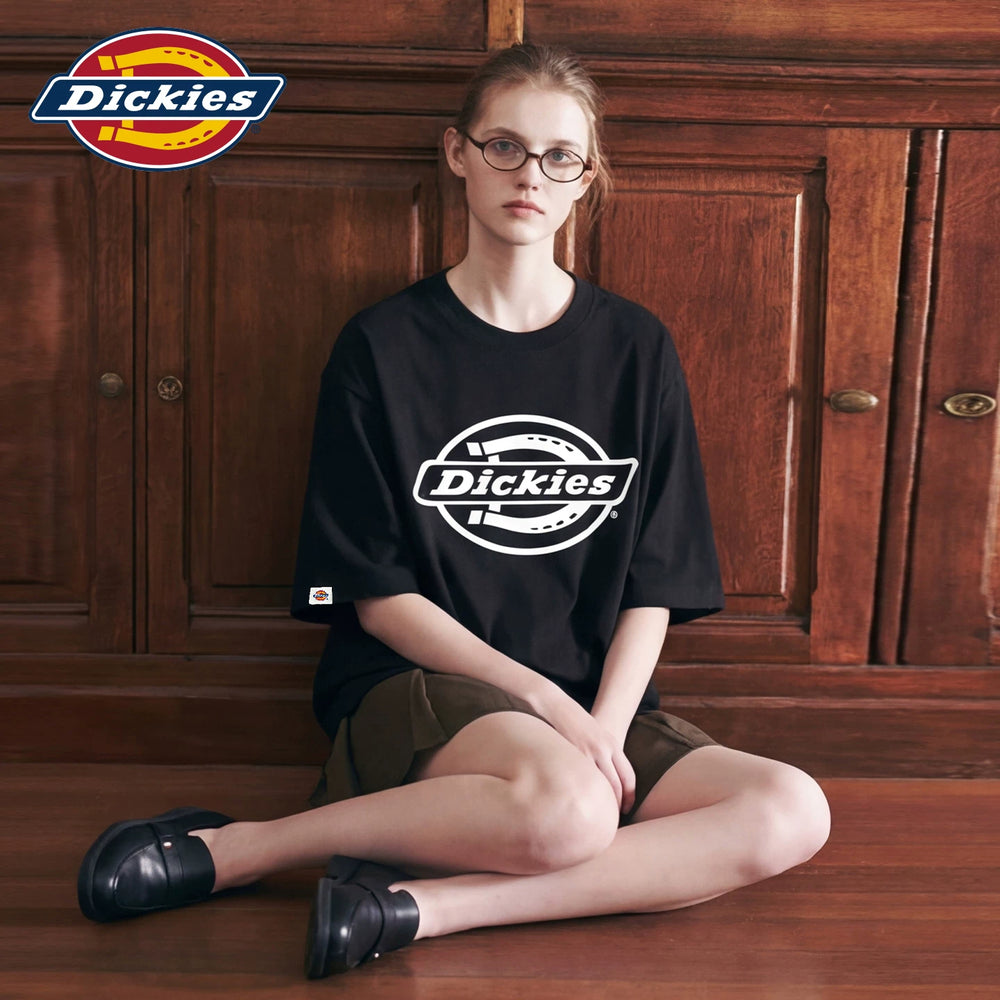 Dickies Emperor Cool Suitable Letter Printed Short sleeved T-shirt for Women in Spring 2026, Trendy and Trendy, Loose and Simple Top m