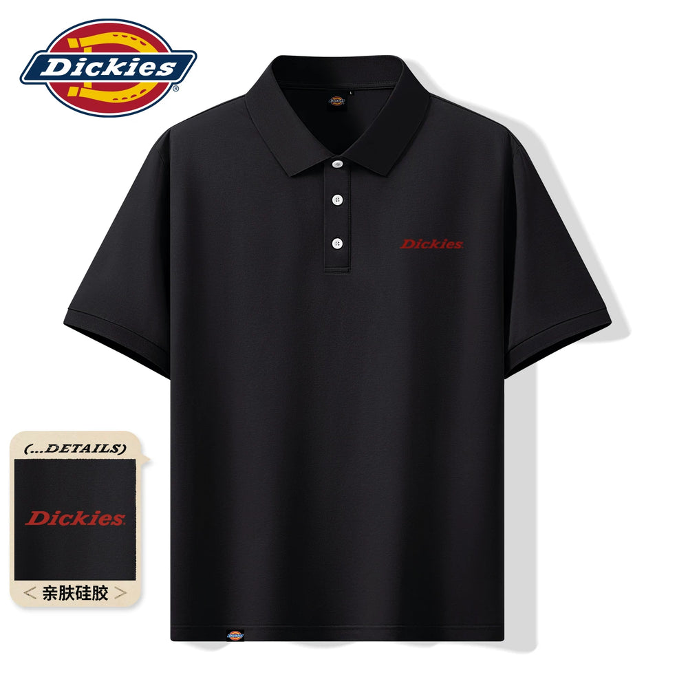 Dickies Mulberry Silk Polo Shirt Men's 26 New Summer High End Collar Short Sleeve Ice Silk Breathable Collar T-shirt A