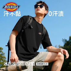 Dickies Men's Short sleeved T-shirt Lightweight 2026 New Sport Quick drying Sweat absorbing Breathable Cool Feeling Ice Silk Half Sleeve A
