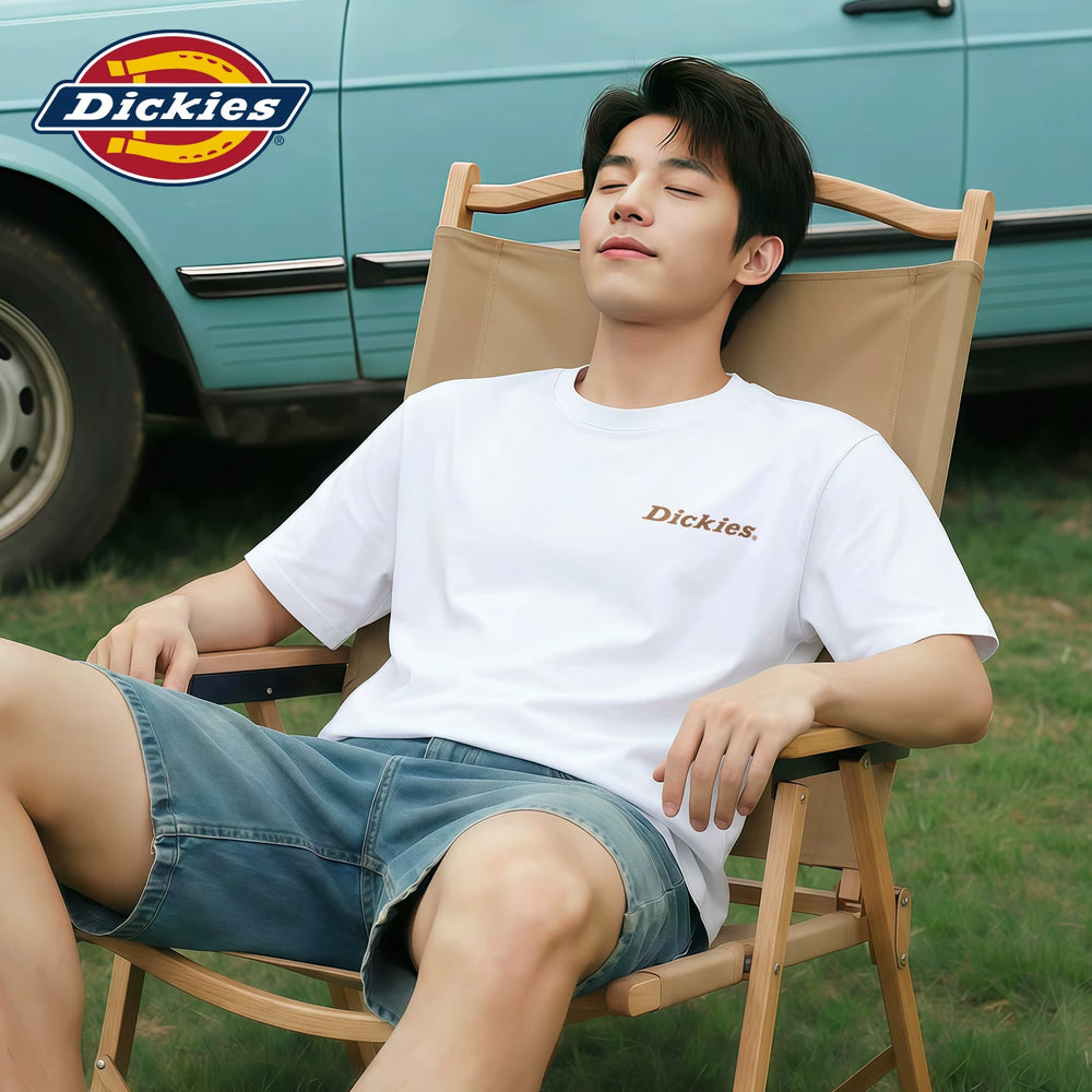 Dickies heavyweight pure cotton short sleeved T-shirt for men, 2026 new summer American casual loose slimming half sleeve A