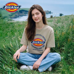 Dickies Emperor Cool Suitable Army Green Short sleeved T-shirt for Women 2026 Simple Style Comfortable and Versatile Loose Round Neck Top m
