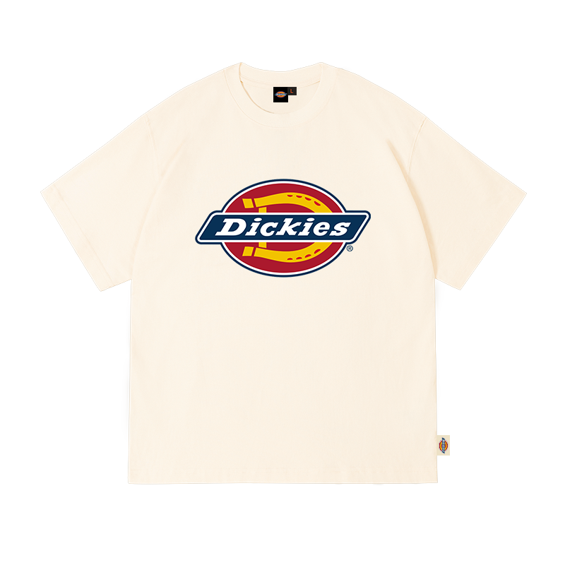 Dickies Classic Tri color Horseshoe Large LOGO Casual Summer Unisex Short sleeved T-shirt YHJ