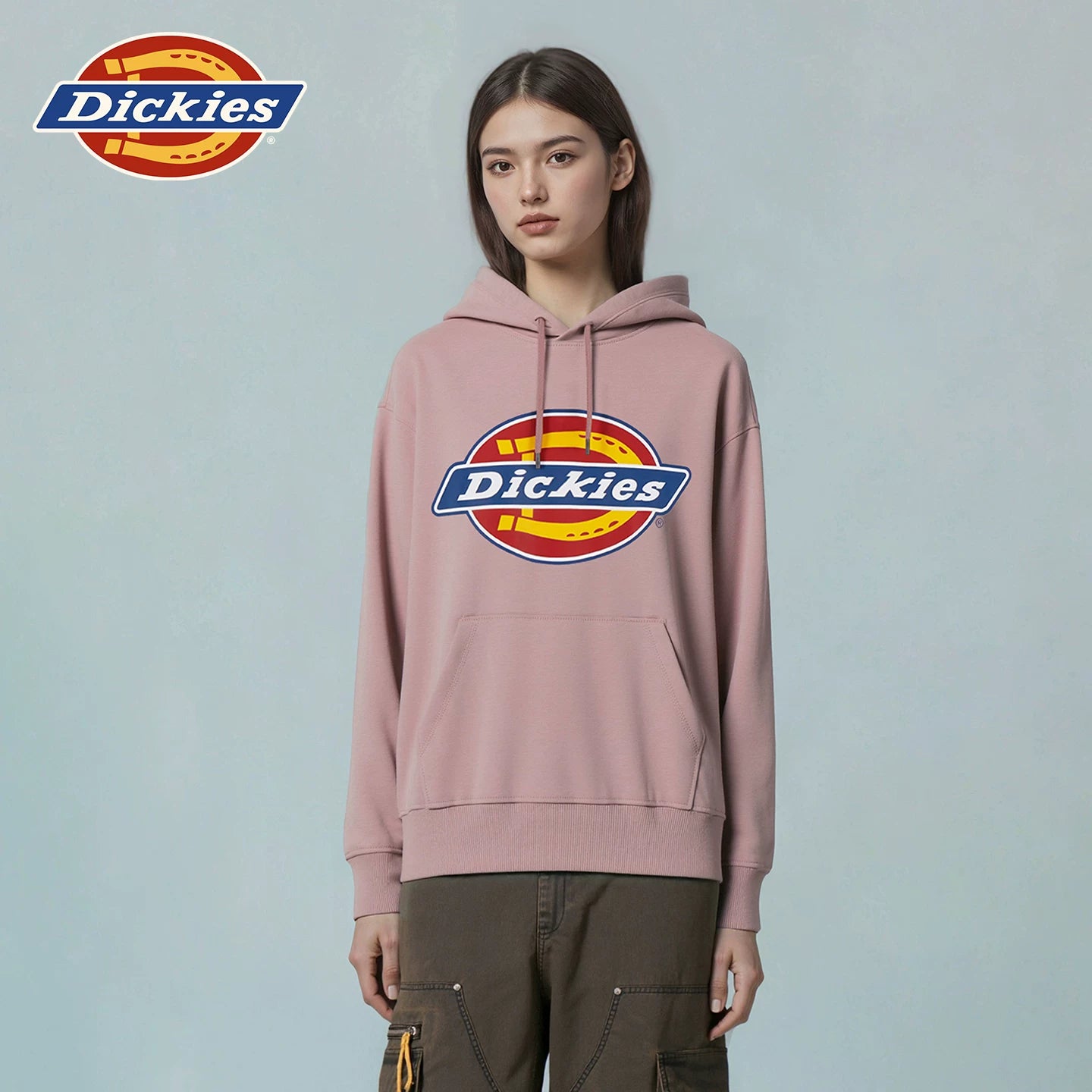 Dickies Emperor Cool 26 Spring and Autumn Classic Three Color Big LOGO Hoodie with looped fabric print hoodie for couples J
